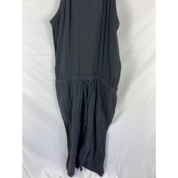 Cloth & Stone Grey Gauze Halter Hight Neck Jumpsuit Size Medium - Picture 4 of 8